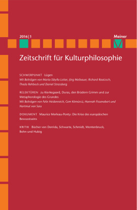 Zeitschrift für Kulturphilosophie 2016/1: Lügen