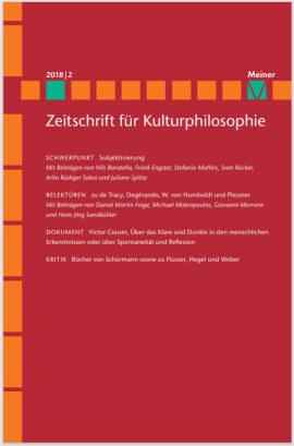 Zeitschrift für Kulturphilosophie 2018/2: Subjektivierung