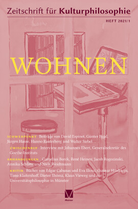 Zeitschrift für Kulturphilosophie 2021/1: Wohnen