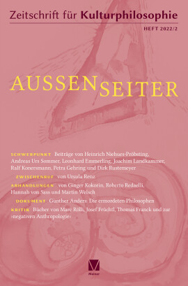 Zeitschrift für Kulturphilosophie 2022/2: Außenseiter