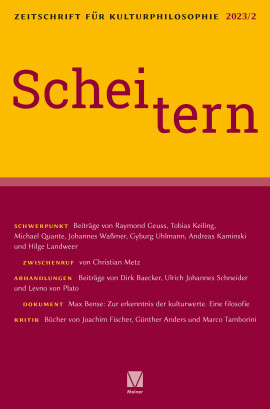 Zeitschrift für Kulturphilosophie 2023/2: Scheitern